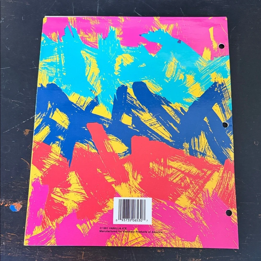 Vintage 90s Vanilla Ice folder for organizing sketches & paperwork office/school